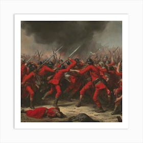 Battle Of Old Time Art Print