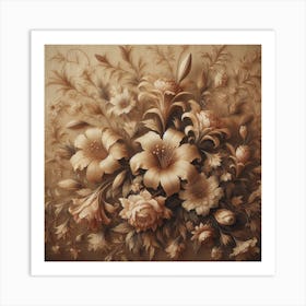 Russian Flowers Art Print