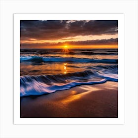 Sunset On The Beach 95 Art Print