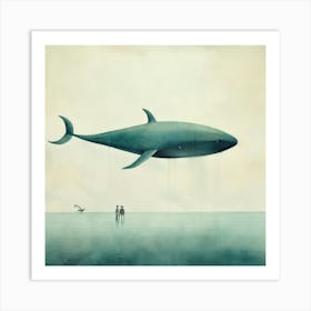 Whales In The Water Art Print