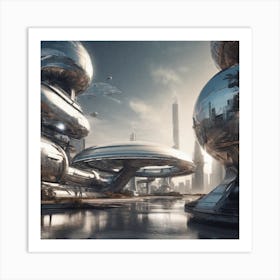 Futuristic City 340 Art Print