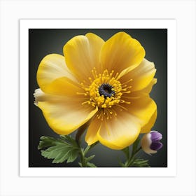 Yellow Anemone Art Print