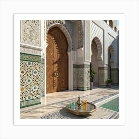 Courtyard Of A Moroccan Palace Art Print