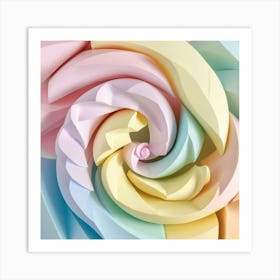 Origami Rose Art Print