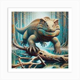 Lizard In The Woods Art Print