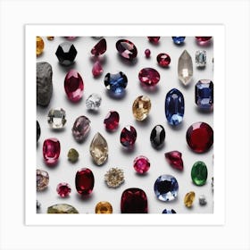 Collection Of Gemstones Art Print