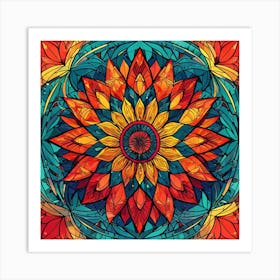 Mandala Flower Art Print