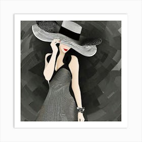 Lady In The Hat Art Print