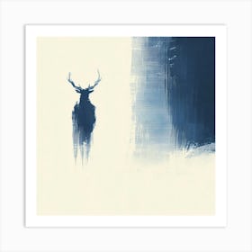 Deer In The Snow 1 Art Print