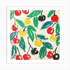 Cherry Painting Matisse Style 9 Art Print