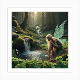 Fairy in the woods2 Art Print