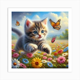 Creative Feline Cat Artwork 110 Art Print