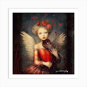 Heart with Strings Art Print