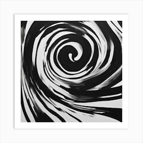 Black And White Swirl Art Print