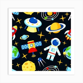 Space Theme 2 Art Print