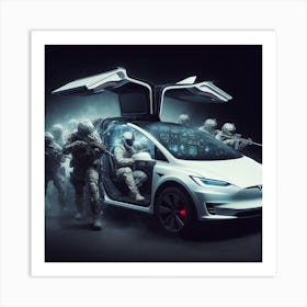 Tesla Model X Art Print