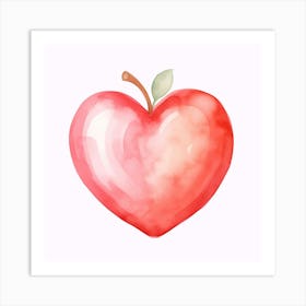 Heart Shaped Apple Art Print