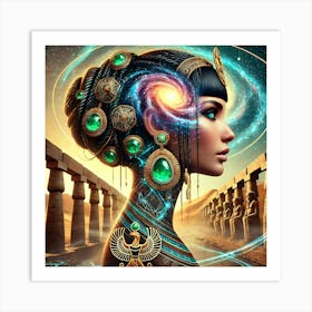 Egyptian Goddess Abstraction Art Print