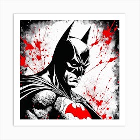 Batman Portrait Ink Painting (21) Art Print