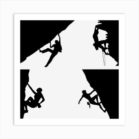 Climbing Sports Rock Climbing Art Print