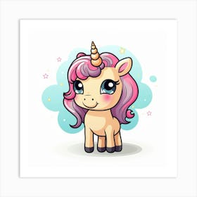 Cute Unicorn 742 Art Print