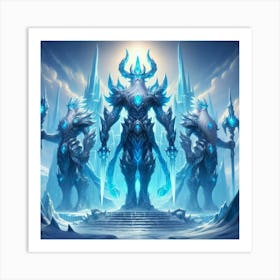 Three Ice Warriors 1 Art Print