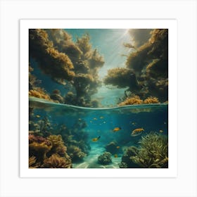 Surreal Underwater Landscape Inspired By Dali 4 Art Print