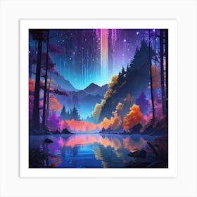 Albedobase Xl High Quality A Fantastic Beautiful Forest Lake S 0 Art Print