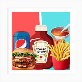 Fast Food 1 Art Print