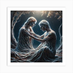 Two Lovers In The Forest 1 Art Print