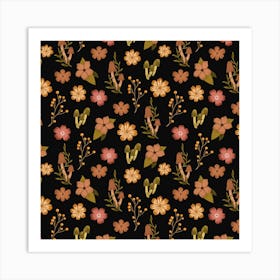 Summer flower seamless pattern Art Print