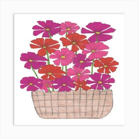 Flowers In A Basket Art Print