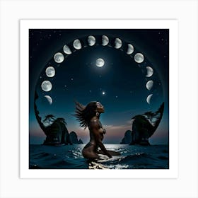 Moon Phases 1 Art Print