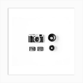 Black And White Camera Art Print