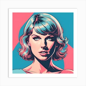 Taylor Swift Comic Style Illustration Art Print