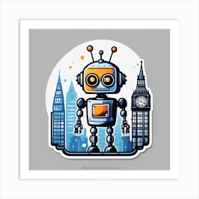 Robot In London 23 Art Print