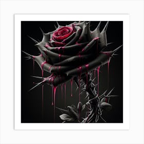 Black Rose Art Print