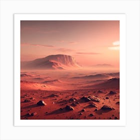 Mars Landscape Art Print