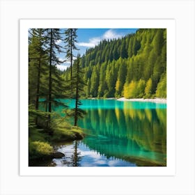 Lake In The Mountains 5 Art Print