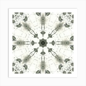 Gray Symmetrical Pattern Art Print