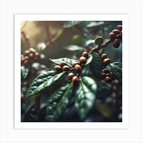 Coffee Beans On A Tree 68 Art Print