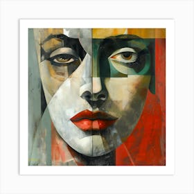 Abstract Portrait Of A Woman Art Print