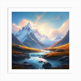 Landscape Painting 4 Art Print