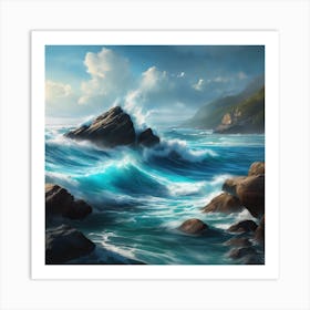 Breathtaking Ocean Scene, Seascape Art Print