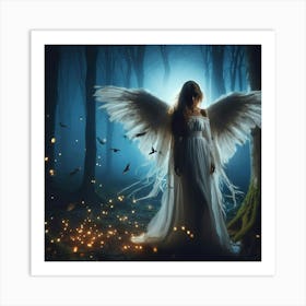 Angel In The Forest 1 Art Print