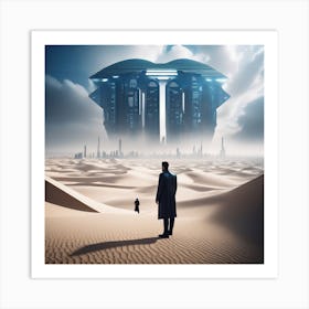 Man In The Desert 144 Art Print