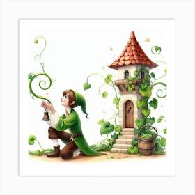 Jack and the Beanstalk Art Print