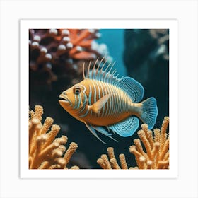 Fish On Coral Reef 1 Art Print