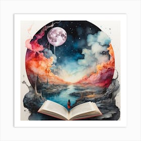 Open Book Art Print