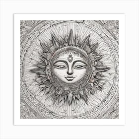 Sun In A Circle Art Print